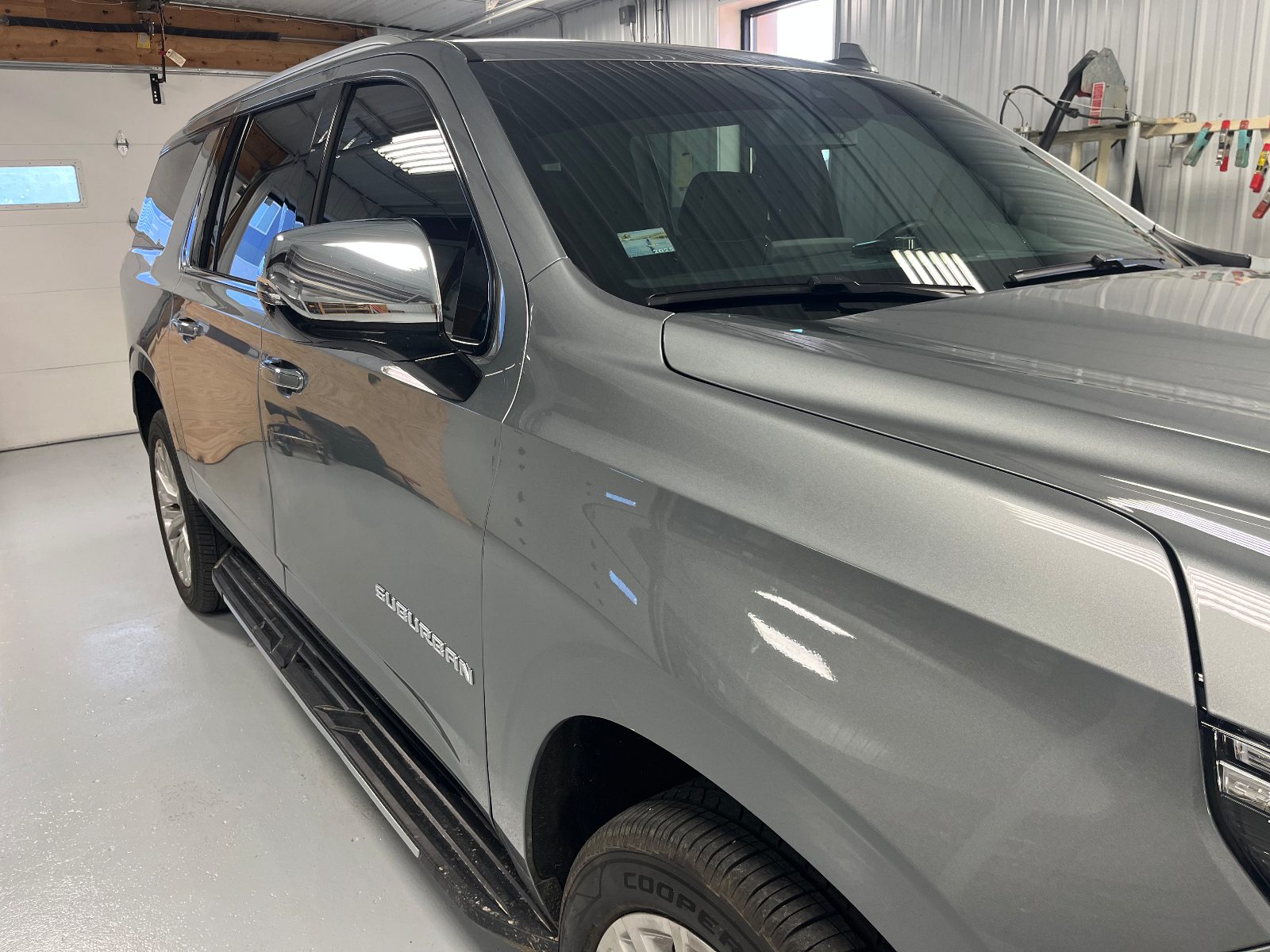 Detailed Chevrolet Suburban in the shop
